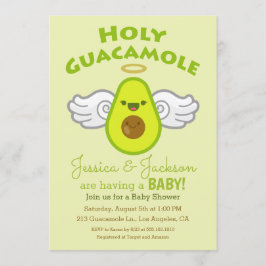 Heliga Guacamole Avocado Baby Shower Inbjudningar