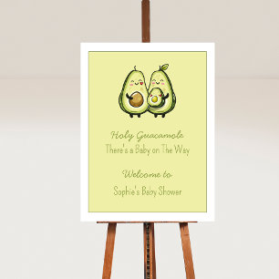Heliga Guacamole Avocado Baby Shower Party-skylt Poster