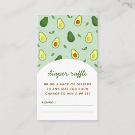 Heliga Guacamole Avocado Baby Shower Raffle Tilläggskort