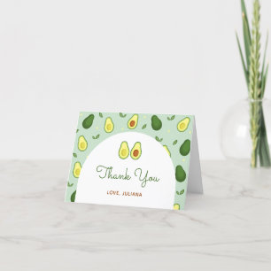 Heliga Guacamole Avocado Grönt Baby Shower Tack Kort