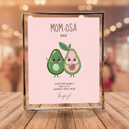 Heliga Guacamole Avocado Mamma-osa Pub Baby Shower Poster