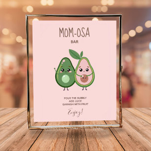Heliga Guacamole Avocado Mamma-osa Pub Baby Shower Poster