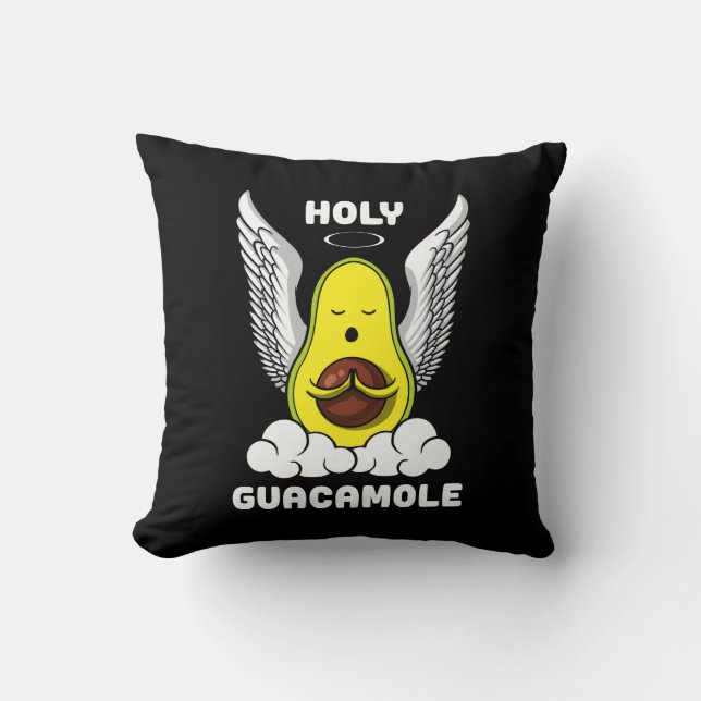 Heliga Guacamole Avocado Vegan Funny Joke Kudde (Framsida)