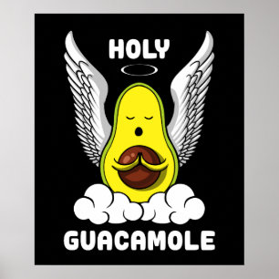 Heliga Guacamole Avocado Vegan Funny Joke Poster