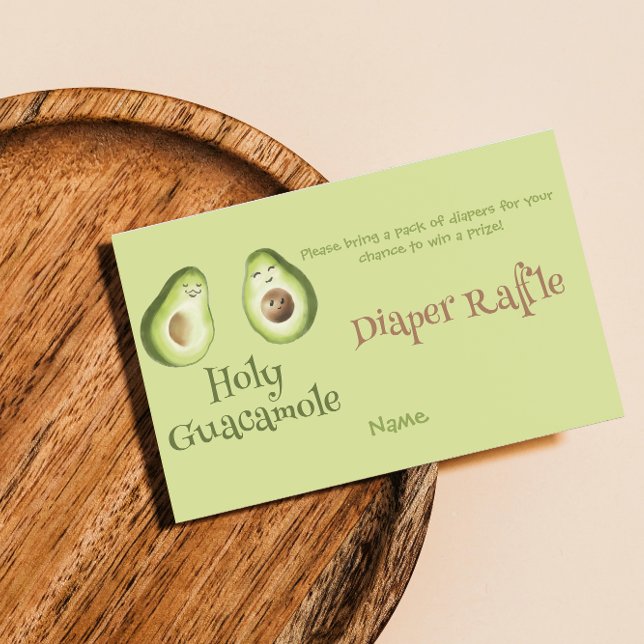 Heliga Guacamole Avokado-blöja Lotteri Förlossning Tilläggskort (Skapare uppladdad)