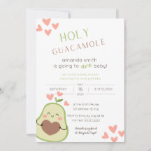 Heliga Guacamole Baby Shower Lycklig Avocado