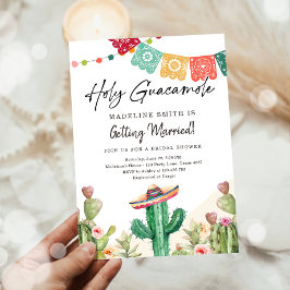 Heliga Guacamole Cactus Fiesta Mexikanska Möhippan Inbjudningar