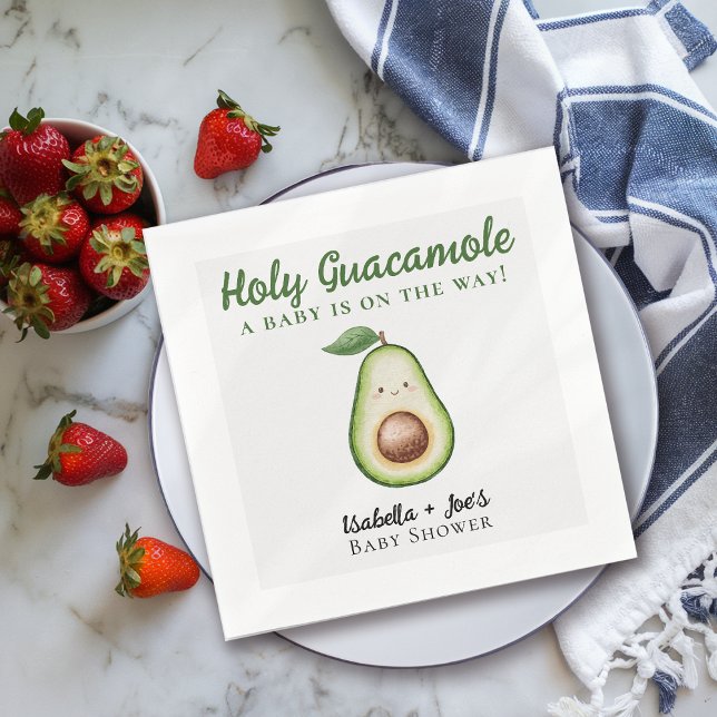 Heliga Guacamole Cute Funny Baby Shower Pappersservett (Skapare uppladdad)