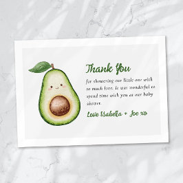Heliga Guacamole Cute Funny Baby Shower Tack Kort