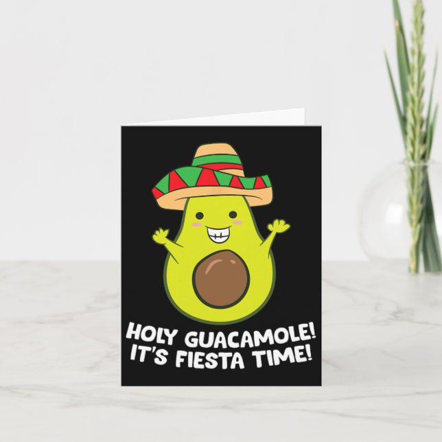 Heliga Guacamole Det är Fiesta Time Cinco De Mayo  Kort (Framsida)