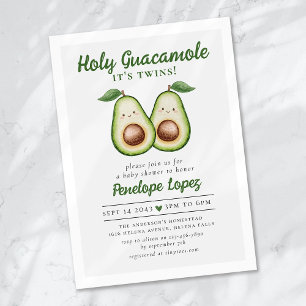 Heliga Guacamole Det är Twillingar Babykläder Inbjudningar