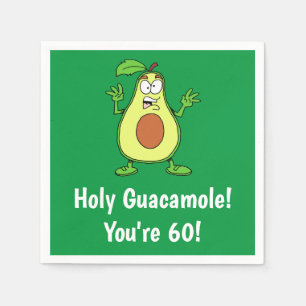 Heliga Guacamole Du är 60 usla Avocado Napkins Pappersservett