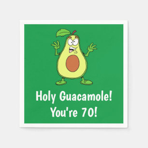 Heliga Guacamole Du är 70 Lustigt Avocado Napkins Pappersservett