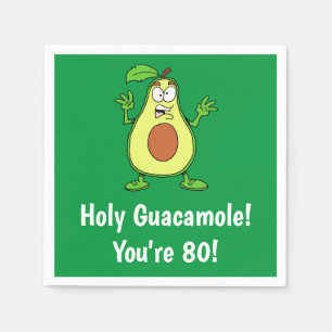 Heliga Guacamole Du är 80 futtiga Avocado Napkins Pappersservett