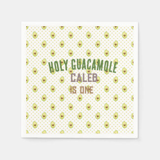 Heliga Guacamole Fiesta Avocado 1:a födelsedagen P Pappersservett