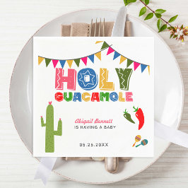 Heliga Guacamole Fiesta Baby Shower Cute Colorful Pappersservett