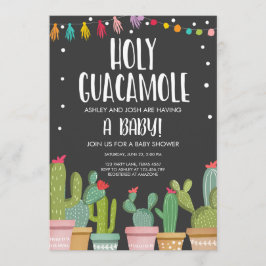 Heliga Guacamole Fiesta Baby Shower-inbjudan Inbjudningar