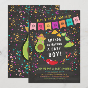 Heliga Guacamole Fiesta Baby Shower-inbjudan Inbjudningar