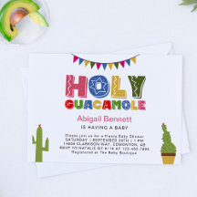Heliga Guacamole Fiesta Baby Shower Kawaii Avocado