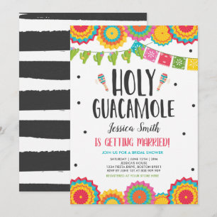 Heliga Guacamole Fiesta Kaktus Bröllopsfest Inbjudningar