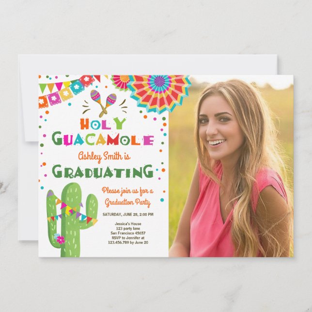 Heliga Guacamole Fiesta Studenten bjudande in till Inbjudningar (Framsida)