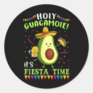 Heliga Guacamole: Fiesta Time T Shirt För manar Wo Runt Klistermärke