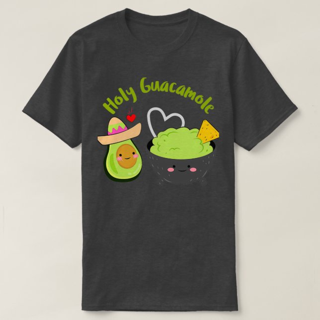 Heliga Guacamole Food Humor Avocado T Shirt (Design framsida)