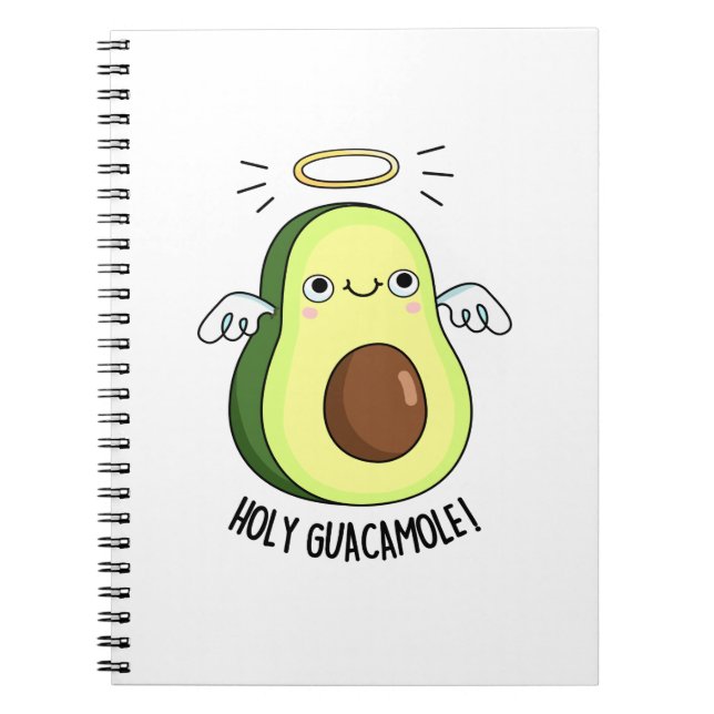 Heliga Guacamole Funny Goody Avocado Pun Anteckningsbok (Framsidan)