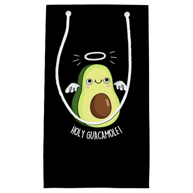 Heliga Guacamole Funny Goody Avocado Pun Mörk BG (Framsidan)