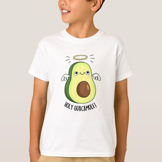 Heliga Guacamole Funny Goody Avocado Pun T Shirt (Framsida)