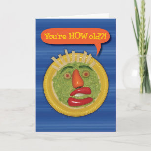 Heliga Guacamole! Funny Guacamole Ansikte-födelsed Kort
