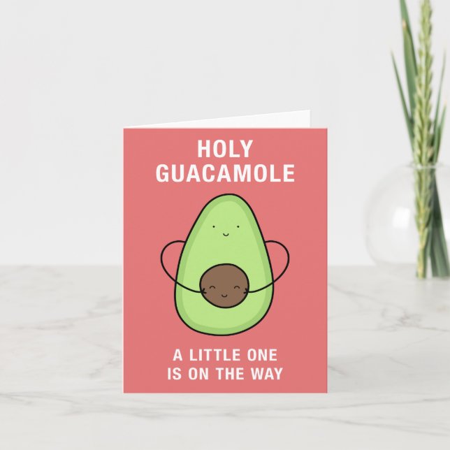 Heliga Guacamole Gravid Baby på vägen Kort (Framsida)