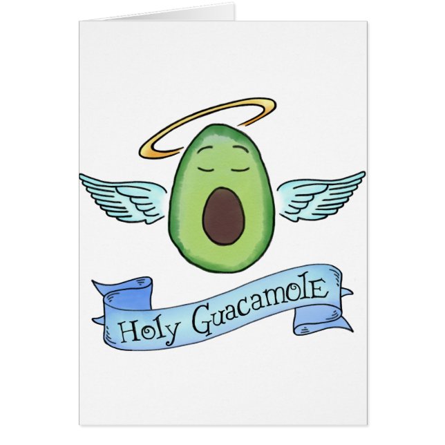 Heliga Guacamole! Hälsningskort (Framsidan)