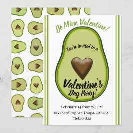 Heliga Guacamole Hjärta Avokado Alla hjärtans dag  Inbjudningar