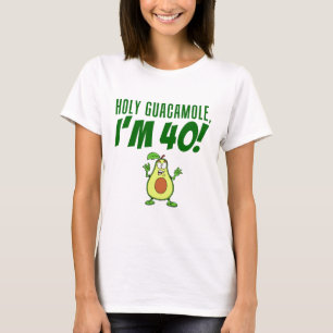 Heliga Guacamole I är 40 Tecknader Avocado Tee Shirt