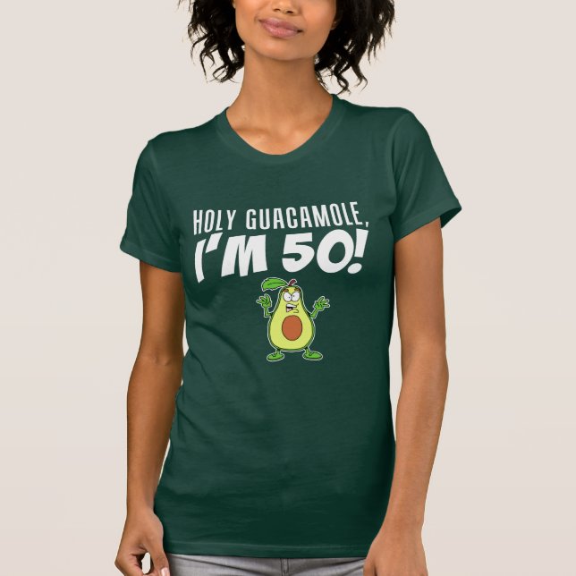 Heliga Guacamole I är 50 Tecknader Avocado (PÅ MÖR T-shirt (Framsida)