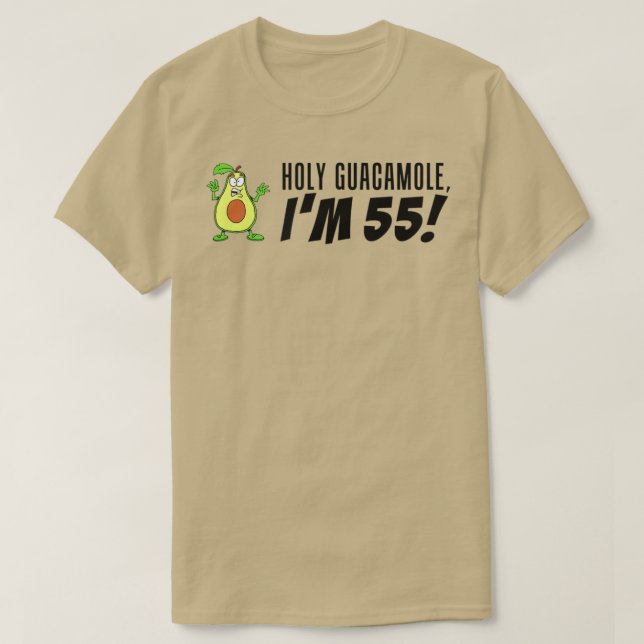 Heliga Guacamole I är 55 Tecknader Avocado Veggie  T Shirt (Design framsida)