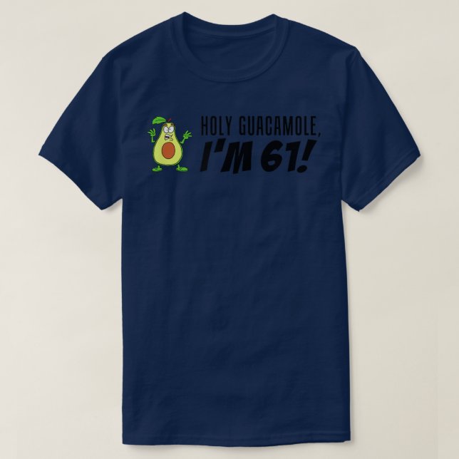 Heliga Guacamole I är 61 Tecknader Avocado Veggie  T Shirt (Design framsida)