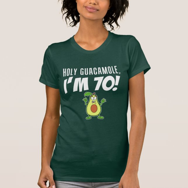 Heliga Guacamole I är 70 Tecknader Avocado (PÅ MÖR Tee Shirt (Framsida)
