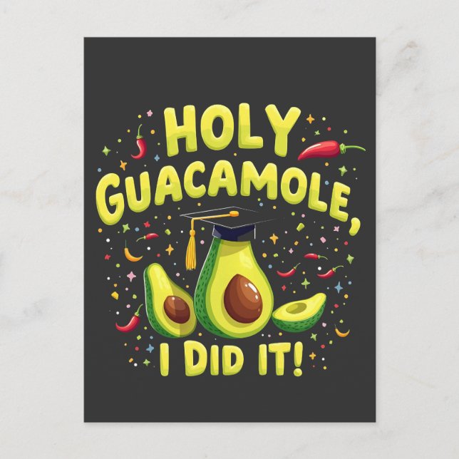 Heliga Guacamole I gjorde det Studenten Cinco De M Vykort (Framsida)
