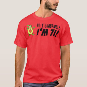 Heliga Guacamole Im 71 Tecknad Avocado Veggie Pun T Shirt