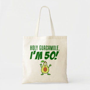 Heliga Guacamole jag är 50 Tecknad Avokado Tygkasse