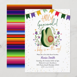 Heliga Guacamole Mexican Baby Shower-inbjudan Inbjudningar
