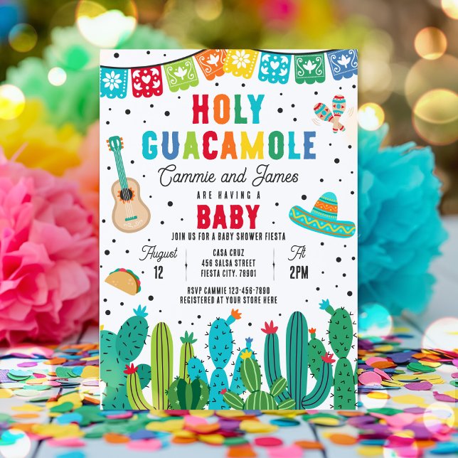 Heliga Guacamole Mexican Fiesta Baby Shower Inbjudningar (Skapare uppladdad)