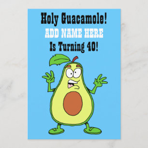 Heliga Guacamole någon håller på att vända 40 Avoc Inbjudningar