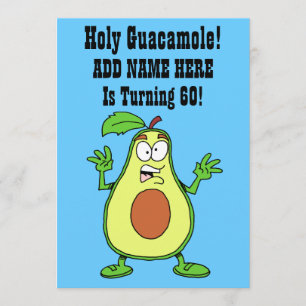 Heliga Guacamole någon håller på att vända 60 Avoc Inbjudningar