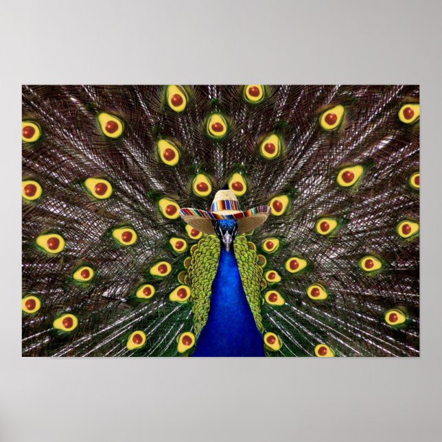 Heliga Guacamole Peacock Poster (Framsidan)
