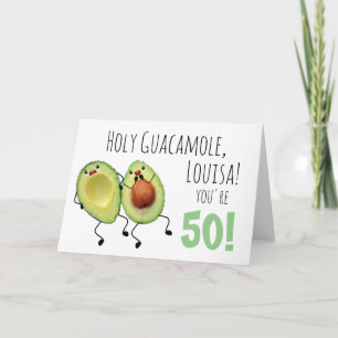 Heliga Guacamole Personlig 50: e födelsedagskortet Kort