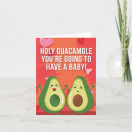 Heliga Guacamole Puns Baby Shower Greeting Card Kort