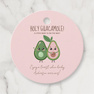 Heliga Guacamole Rosa Avocado Baby Shower Gåvor Etiketter
